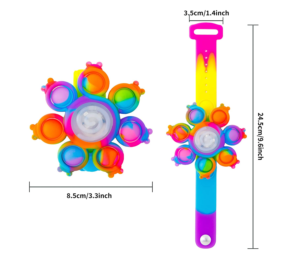 A colorful flower shaped watch and bracelet set.
